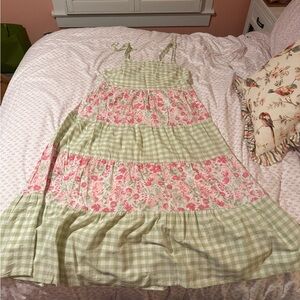 Rachel Zoe Floral and Checkered women  maxi Dress